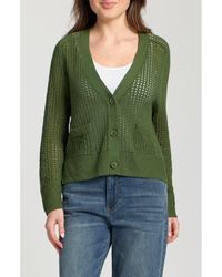 Apny - Open Stitch Cardigan - Lyst