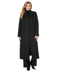 Jessica London - Full Length Wool Blend Coat - Lyst