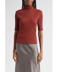 Vince - Rib Knit Turtleneck Top - Lyst