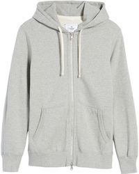 Reigning Champ Trim Fit Full Zip Hoodie - Gray