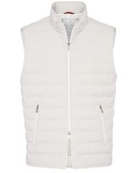 Brunello Cucinelli - Lightweight Down Vest - Lyst