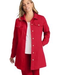 Jessica London - Long Denim Jacket - Lyst
