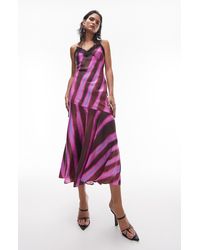 TOPSHOP - Lace Maxi Fishtail Slip Dress - Lyst