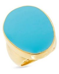 Kenneth Jay Lane - Adjustable Enamel Cocktail Ring - Lyst