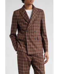 Bode - Dunham Plaid Double Breasted Sport Coat - Lyst