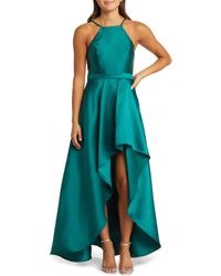 Lulus - Broadway Show Satin High-low Gown - Lyst
