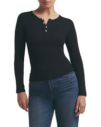FAVORITE DAUGHTER - The Long Sleeve Rib Henley - Lyst