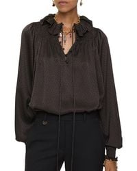 Burberry - Silk Geometric Blouse - Lyst