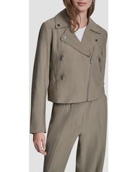 DKNY - Crinkle Moto Jacket - Lyst