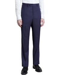 Santorelli - Flat Front Stretch Wool Dress Pants - Lyst