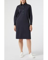 Marina Rinaldi - Stadio Long Sleeve Jersey Shirtdress - Lyst