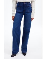 Madewell - The Emmett Patch Pocket High Waist Wide Leg Jeans - Lyst