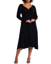 Estelle - Florentine Long Sleeve Knit Midi Dress - Lyst