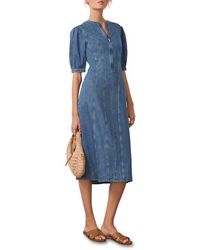 Mint Velvet - Denim Zip Midi Dress - Lyst