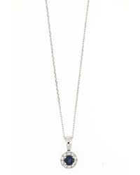 Bony Levy - El Mar Gemstone & Diamond Halo Pendant Necklace - Lyst
