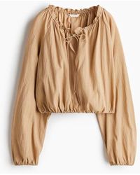 H&M - Bubble-Hem Blouse - Lyst