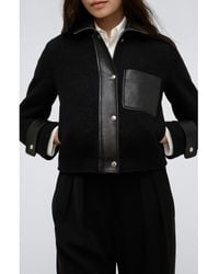 Kenneth Cole - Wool Blend Crop Jacket - Lyst