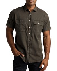 Rowan - Warwick Heritage Twill Short Sleeve Button-up Shirt - Lyst