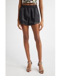 Area - Crystal Trim Track Shorts - Lyst