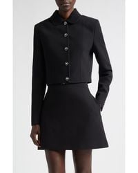 Versace - Medusa '95 Double Face Virgin Wool Crepe Crop Jacket - Lyst