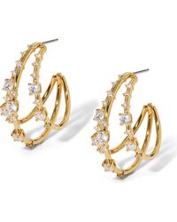 Nadri - Everleigh Cubic Zirconia Three Hoop Earrings - Lyst