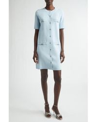 Versace - Medusa Short Sleeve Virgin Wool & Cashmere Sweater Dress - Lyst