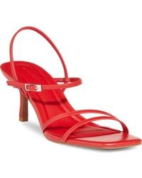 Open Edit - Rania Square Toe Heeled Sandal - Lyst
