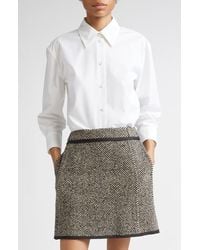 Jil Sander - Classic Crop Cotton Button-Up Shirt - Lyst