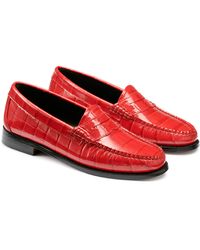 G.H. Bass & Co. - Whitney Croc Embossed Penny Loafer - Lyst