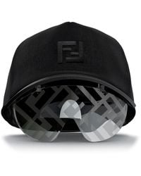 Fendi - The Eyecap Baseball Cap With Mask Sunglasses - Lyst