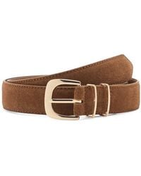 Mango - Suede Belt - Lyst