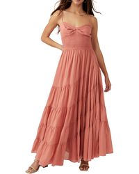 Free People - Sundrenched Smocked Waist Tiered Cotton Maxi Dress - Lyst