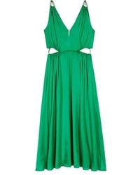 Maje - Satin-Look Maxi Dress - Lyst