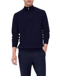 Bugatchi - Merino Wool Quarter Zip Pullover - Lyst