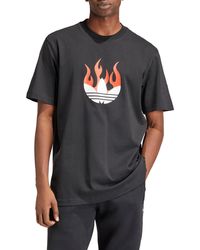 adidas Originals - Flames Logo Graphic T-shirt - Lyst