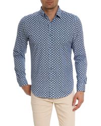 Robert Graham - Senan Tailored Fit Floral Cotton Button-up Shirt - Lyst