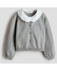 H&M - Cardigan With Collar - Lyst