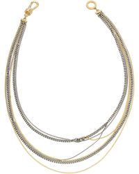AllSaints - Two-tone Layered Chain Necklace - Lyst