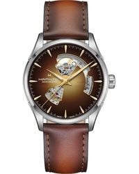 Hamilton - Jazzmaster Open Heart Automatic Leather Strap Watch, 42Mm - Lyst