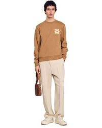 Sandro - Sweatshirt With Flower Patch - Lyst