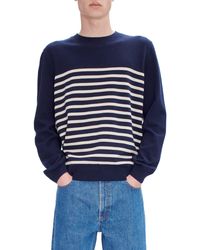 A.P.C. - A. P.c. Pull Matthew Stripe Recycled Cashmere & Cotton Crewneck Sweater - Lyst