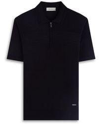 Bugatchi - Quarter Zip Cotton Blend Polo Sweater - Lyst