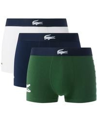 Lacoste - 3-Pack Stretch Cotton Trunks - Lyst