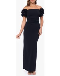 Xscape Evenings - Ruffle Sleeve Off The Shoulder Scuba Crepe Column Gown - Lyst