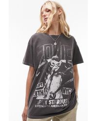 TOPSHOP - Bowie Oversize Cotton Graphic T-shirt - Lyst
