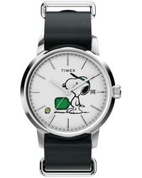 Timex - Peanuts X Timex Marlin Automatic Pickleball 40Mm Leather Strap Watch - Lyst