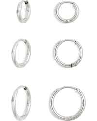 Nordstrom - Set Of 3 Waterproof Huggie Hoop Earrings - Lyst