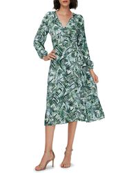 Diane von Furstenberg - Leo Reversible Long Sleeve Wrap Dress - Lyst