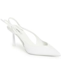 Prada - Bow Ponted Toe Slingback Pump - Lyst