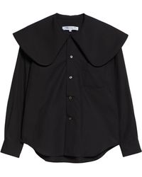 Comme des Garçons - Oversize Collar Cotton Button-up Shirt - Lyst